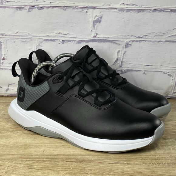 FootJoy Sporty Pro Lite Spikeless Golf Shoes 56922 Men's 9 M NEW Black Gray 2025 - Picture 1 of 8